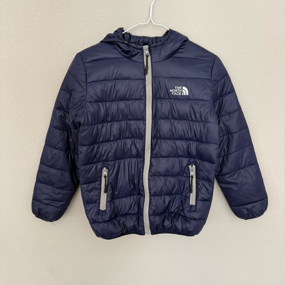 The North Face Kids Puffer Jacket - Navy and Gray